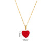 Sweet Heart Shape Plastic Titanium Steel Copper Plating Women's Pendant Necklace