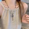 Ethnic Style Butterfly Alloy Leather Rope Wholesale Necklace