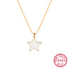 Casual Elegant Star Sterling Silver Plating 18k Gold Plated Pendant Necklace