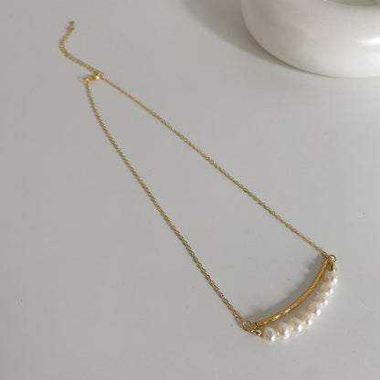 Modern Style Geometric Freshwater Pearl Plating Necklace