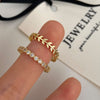 Casual Round Copper Plating Inlay Zircon Gold Plated Open Rings