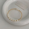 Basic Solid Color Freshwater Pearl Copper Bangle