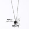 Hip-hop Vintage Style Simple Style Square Stainless Steel Alloy Plating Inlay Zircon Silver Plated Pendant Necklace