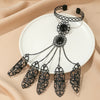 Gothic Exaggerated Flower Arylic Iron Wholesale Wristband Bangle