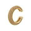 1 Piece Elegant Luxurious Shiny C Shape Plating Inlay Copper Zircon 18k Gold Plated Ear Cuffs