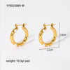 1 Pair Lady Round Dots Plating Inlay Stainless Steel Artificial Pearls Zircon Hoop Earrings