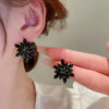 1 Pair Lady Sweet Flower Artificial Crystal Ear Studs