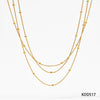 Wholesale Casual Simple Style Solid Color Stainless Steel Plating 14k Gold Plated Bracelets Necklace