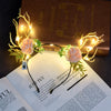Fashion Angel Wings Goose Feather Luminous Headband Party Headdress Wholesale