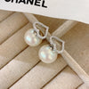 1 Pair Classic Style Heart Shape Plating Inlay Imitation Pearl Artificial Gemstones Ear Studs