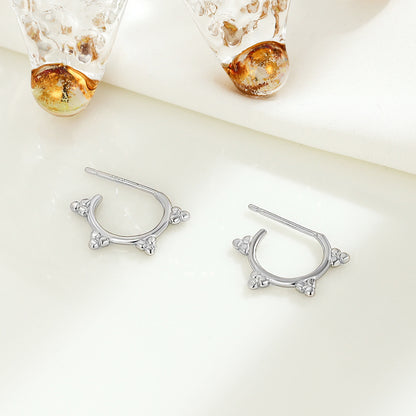 1 Pair Ig Style Triangle Plating Sterling Silver Earrings