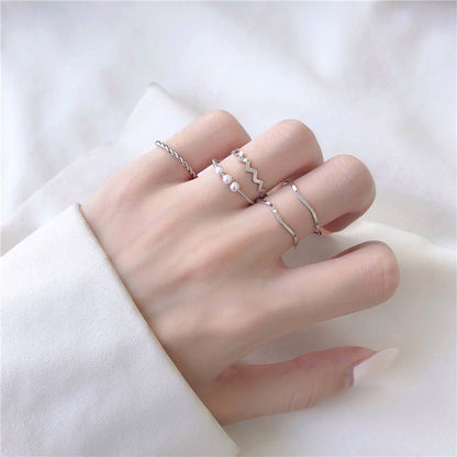 Simple Style Heart Shape Butterfly Gold Plated Silver Plated Artificial Pearls Artificial Diamond Alloy Wholesale Rings