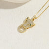 Luxurious Bear Copper 14k Gold Plated Zircon Pendant Necklace In Bulk