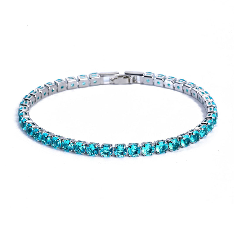 Casual Elegant Streetwear Round Copper Inlay Zircon Tennis Bracelet