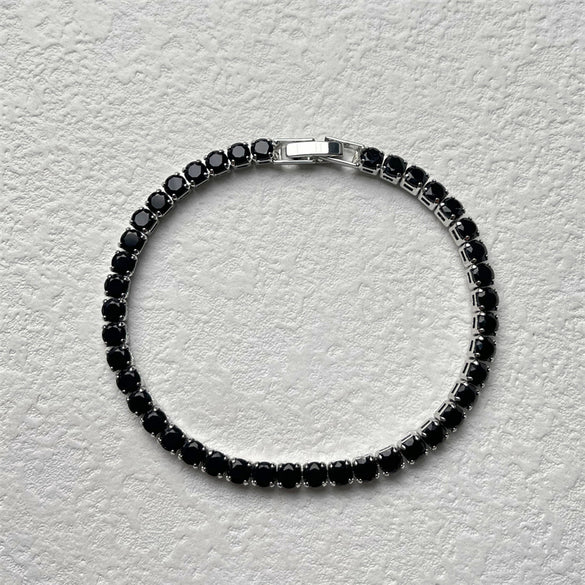 Casual Elegant Streetwear Round Copper Inlay Zircon Tennis Bracelet