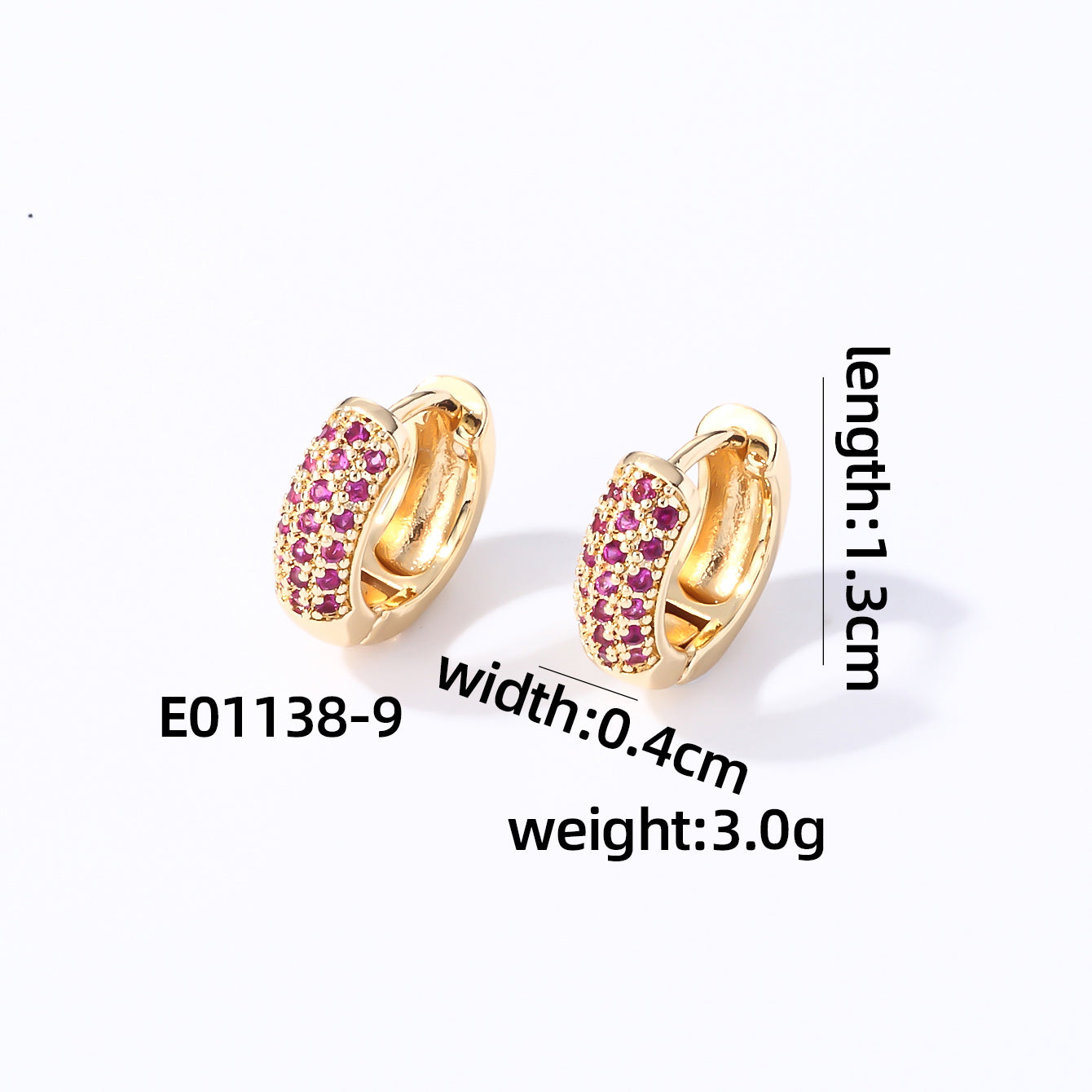 1 Pair Casual Modern Style Round Inlay Copper Zircon Earrings