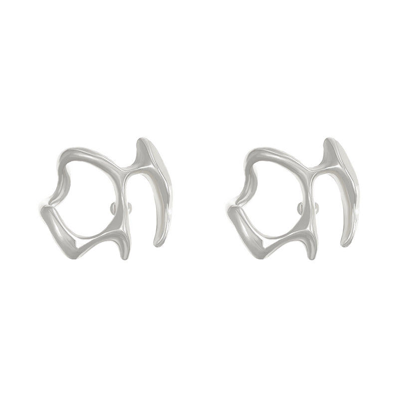 1 Pair Lady Simple Style Irregular Geometric Plating Hollow Out Alloy Gold Plated Silver Plated Ear Studs