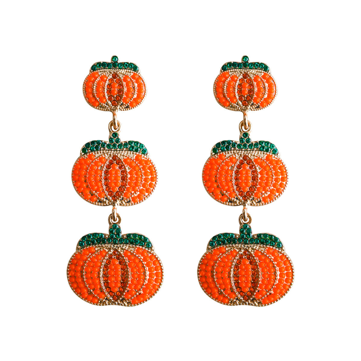 1 Pair Exaggerated Funny Novelty Pumpkin Alloy Drop Earrings