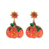 1 Pair Exaggerated Funny Novelty Pumpkin Alloy Drop Earrings