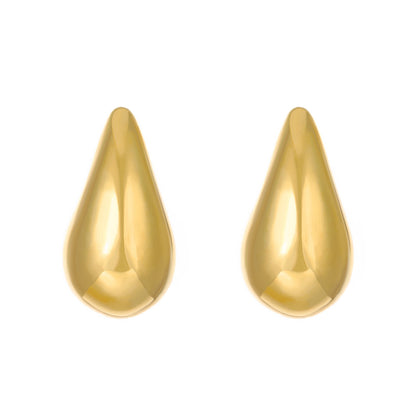 1 Pair Vintage Style Simple Style Water Droplets Plating Alloy 14k Gold Plated Silver Plated Ear Studs