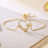 Simple Style Commute Heart Shape Cat Copper 18k Gold Plated Zircon Bracelets In Bulk