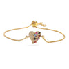 Simple Style Commute Heart Shape Cat Copper 18k Gold Plated Zircon Bracelets In Bulk