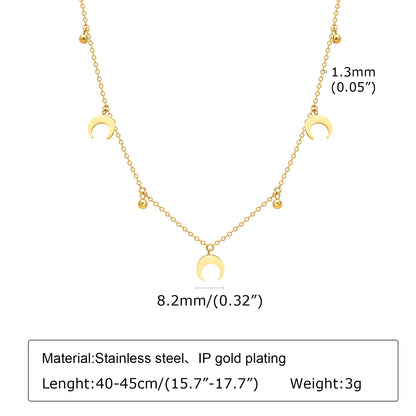 Retro Simple Style Cross Four Leaf Clover Lightning Stainless Steel Plating Inlay Zircon 18k Gold Plated Necklace