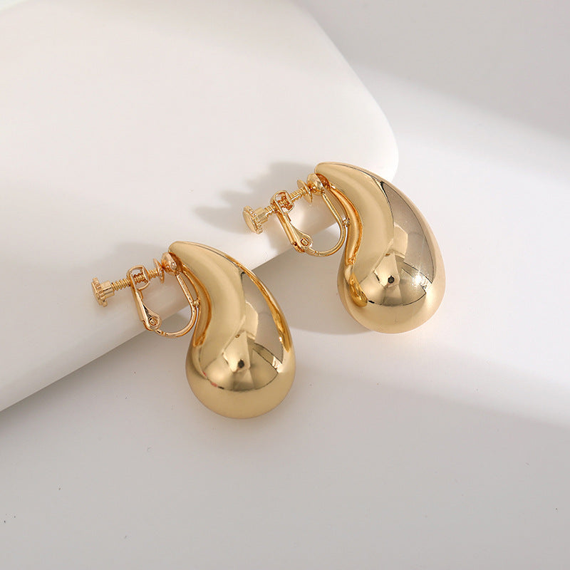 Wholesale Jewelry Simple Style Water Droplets Arylic Stoving Varnish Ear Cuffs