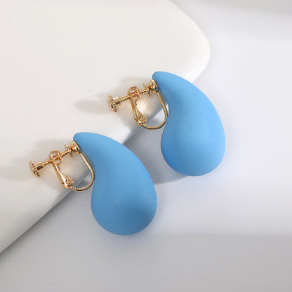 Wholesale Jewelry Simple Style Water Droplets Arylic Stoving Varnish Ear Cuffs