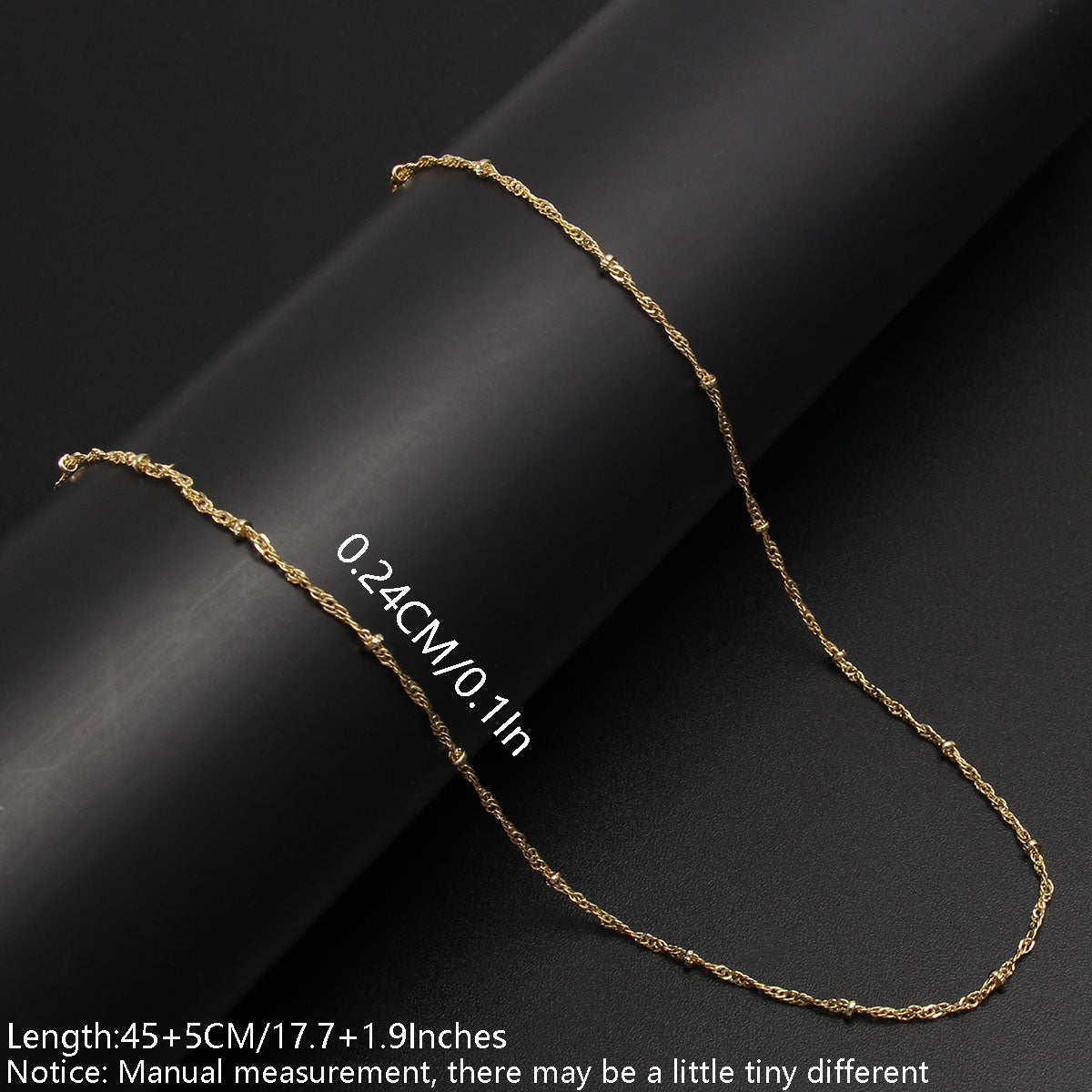 Simple Style Solid Color Stainless Steel Gold Plated Necklace