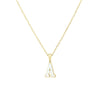 Simple Style Commute Letter Stainless Steel Plating Inlay Shell Gold Plated Pendant Necklace