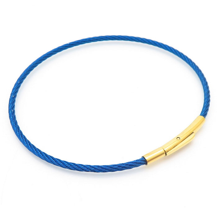 Simple Style Solid Color Stainless Steel 18k Gold Plated Bangle