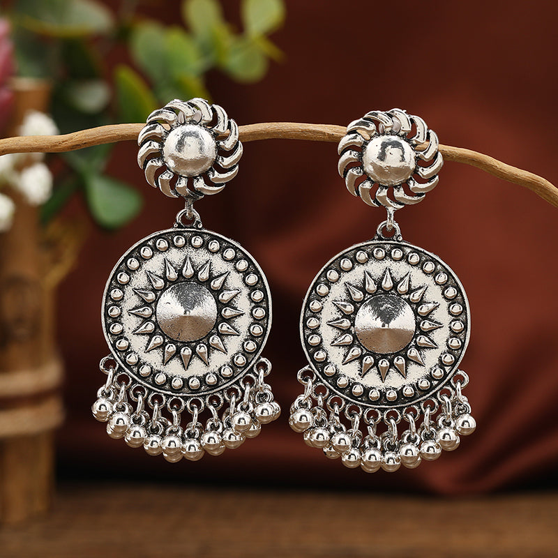 1 Pair Ethnic Style Solid Color Plating Alloy Drop Earrings