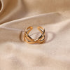 Simple Style Solid Color Alloy Plating Gold Plated Women'S Open Rings