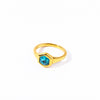 Elegant Lady Geometric Stainless Steel Plating Inlay Zircon 18k Gold Plated Rings