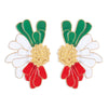 Elegant Vintage Style Sweet Flower Alloy Enamel Women'S Ear Studs