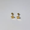 1 Pair Sweet Cross Heart Shape Plating Titanium Steel Ear Studs