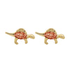 1 Piece Simple Style Dinosaur Inlay Copper Gem Ear Studs