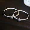 1 Pair Elegant Lady Simple Style Star Inlay Copper Zircon Earrings