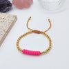 Casual Simple Style Colorful Soft Clay Copper Beaded Knitting Plating 18k Gold Plated Women's Bracelets