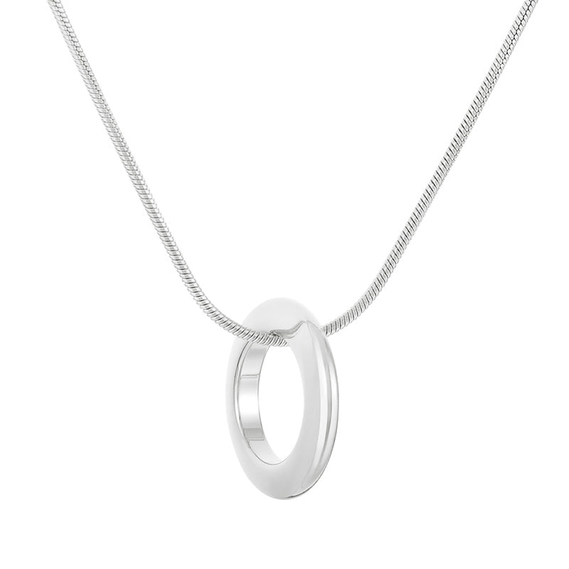 Simple Style Circle Stainless Steel Plating 18k Gold Plated Pendant Necklace