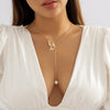 Classic Style Butterfly Imitation Pearl Alloy Women's Necklace