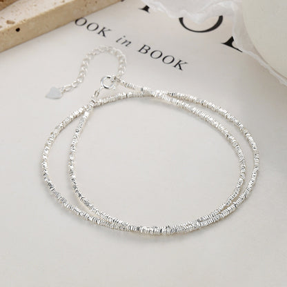 Lady Solid Color Sterling Silver Shell Plating Necklace