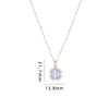 Simple Style Cartoon Character Heart Shape Bow Knot Copper Inlay Zircon Pendant Necklace