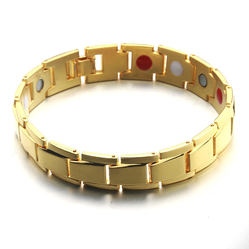 Hip-hop Retro Round Copper Plating Gold Plated Bangle