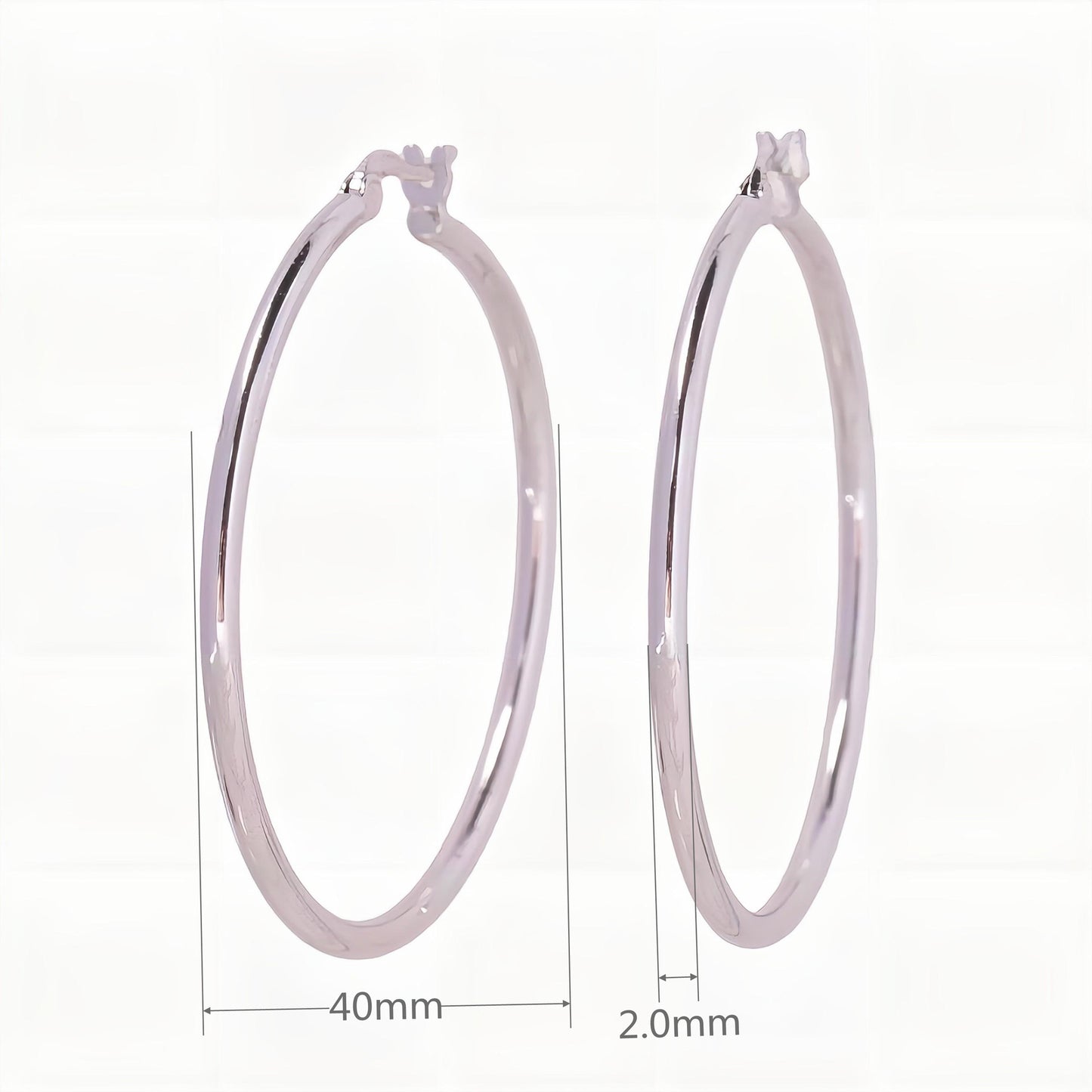 1 Pair Simple Style Geometric Solid Color Plating Sterling Silver White Gold Plated Gold Plated Earrings