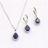 Casual Simple Style Korean Style Round Water Droplets Copper Inlay Zircon Earrings Necklace