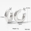 1 Pair Simple Style C Shape Plating Stainless Steel 14k Gold Plated White Gold Plated Gold Plated Ear Studs