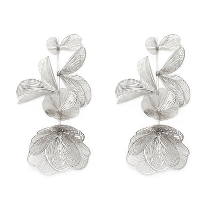 1 Pair Vintage Style Flower Plating Alloy Gold Plated Ear Studs