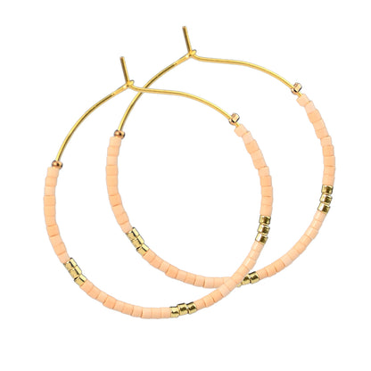 1 Pair Vacation Simple Style Classic Style Circle Plating Beaded Alloy Earrings